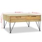 vidaXL Mesa de centro 80x80x40 cm madera de teca maciza vidaXL Mesa de centro 80x80x40 cm madera de teca maciza