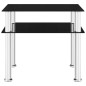 vidaXL Mesa auxiliar vidrio templado negra 45x50x45 cm vidaXL Mesa auxiliar vidrio templado negra 45x50x45 cm