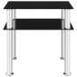 vidaXL Mesa auxiliar vidrio templado negra 45x50x45 cm vidaXL Mesa auxiliar vidrio templado negra 45x50x45 cm