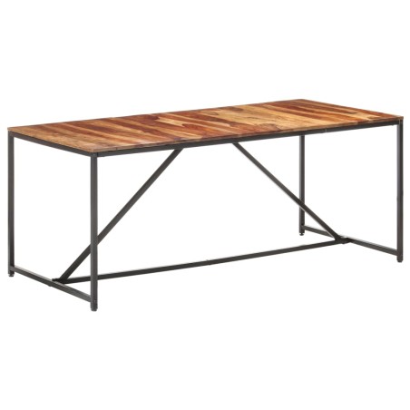 vidaXL Mesa de comedor de madera maciza de sheesham 180x90x76 cm