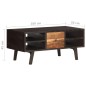 vidaXL Mesa de centro de madera maciza reciclada 100x50x45 cm vidaXL Mesa de centro de madera maciza reciclada 100x50x45 cm