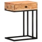vidaXL Mesa auxiliar forma de U madera maciza de acacia 45x30x61 cm 