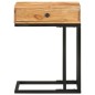 vidaXL Mesa auxiliar forma de U madera maciza de acacia 45x30x61 cm 