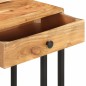 vidaXL Mesa auxiliar forma de U madera maciza de acacia 45x30x61 cm 