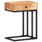 vidaXL Mesa auxiliar forma de U madera maciza de acacia 45x30x61 cm 