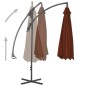 vidaXL Sombrilla voladiza con poste de acero terracota 300 cm vidaXL Sombrilla voladiza con poste de acero terracota 300 cm