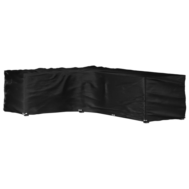 vidaXL Funda para muebles de jardín forma de L 18 ojales 220x285x80 cm vidaXL Funda para muebles de jardín forma de L 18 ojales 220x285x80 cm