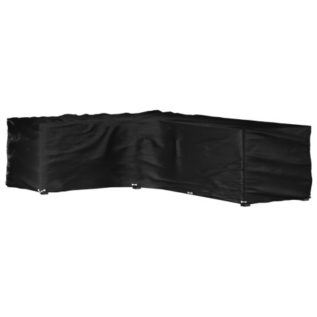 vidaXL Funda para muebles de jardín forma de L 18 ojales 220x285x80 cm