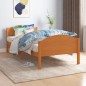 vidaXL Estructura de cama madera maciza pino marrón miel 100x200 cm vidaXL Estructura de cama madera maciza pino marrón miel 100x200 cm