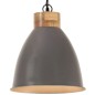 vidaXL Lámpara colgante industrial hierro gris y madera 35 cm E27 vidaXL Lámpara colgante industrial hierro gris y madera 35 cm E27