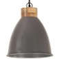 vidaXL Lámpara colgante industrial hierro gris y madera 35 cm E27 vidaXL Lámpara colgante industrial hierro gris y madera 35 cm E27