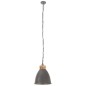 vidaXL Lámpara colgante industrial hierro gris y madera 35 cm E27 vidaXL Lámpara colgante industrial hierro gris y madera 35 cm E27
