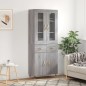 vidaXL Aparador alto madera contrachapada gris sonoma 69,5x34x180 cm vidaXL Aparador alto madera contrachapada gris sonoma 69,5x34x180 cm