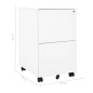 vidaXL Armario archivador acero blanco 39x45x67 cm vidaXL Armario archivador acero blanco 39x45x67 cm