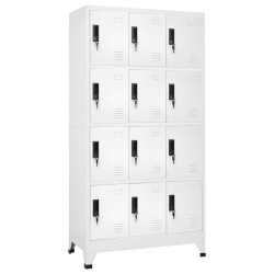 vidaXL Taquilla de acero blanco 90x45x180 cm