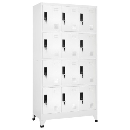 vidaXL Taquilla de acero blanco 90x45x180 cm