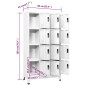 vidaXL Taquilla de acero blanco 90x45x180 cm vidaXL Taquilla de acero blanco 90x45x180 cm