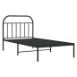 vidaXL Estructura de cama con cabecero metal negro 100x200 cm vidaXL Estructura de cama con cabecero metal negro 100x200 cm