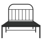 vidaXL Estructura de cama con cabecero metal negro 100x200 cm vidaXL Estructura de cama con cabecero metal negro 100x200 cm