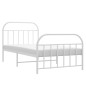 vidaXL Estructura cama metal con cabecero y pie cama blanca 107x203 cm vidaXL Estructura cama metal con cabecero y pie cama blanca 107x203 cm