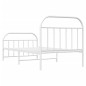 vidaXL Estructura cama metal con cabecero y pie cama blanca 107x203 cm vidaXL Estructura cama metal con cabecero y pie cama blanca 107x203 cm