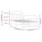 vidaXL Estructura cama metal con cabecero y pie cama blanca 107x203 cm vidaXL Estructura cama metal con cabecero y pie cama blanca 107x203 cm