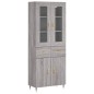 vidaXL Aparador alto madera contrachapada gris sonoma 69,5x34x180 cm vidaXL Aparador alto madera contrachapada gris sonoma 69,5x34x180 cm