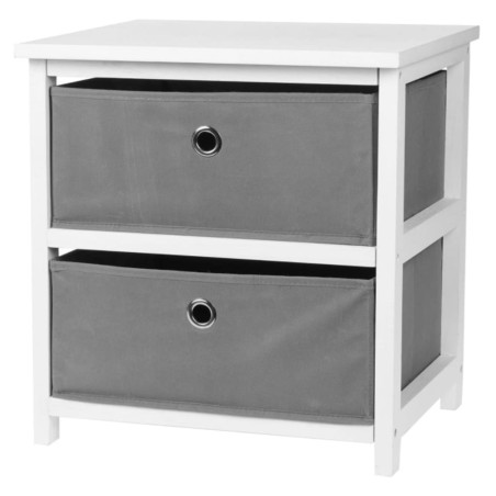 H&S Collection Armario de almacenamiento con 2 cajones MDF