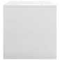 vidaXL Mesa de centro madera contrachapada blanco brillo 100x40x40 cm
