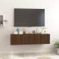 vidaXL Muebles para TV colgantes 2 uds madera roble marrón 60x30x30cm