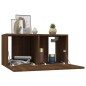 vidaXL Muebles para TV colgantes 2 uds madera roble marrón 60x30x30cm