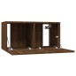 vidaXL Muebles para TV colgantes 2 uds madera roble marrón 60x30x30cm