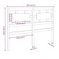 vidaXL Cabecero de cama madera maciza pino marrón miel 185,5x4x100 cm