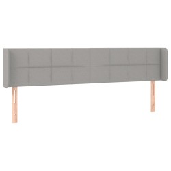 vidaXL Cabecero de tela gris claro 163x16x78/88 cm
