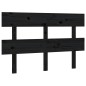 vidaXL Cabecero de cama madera maciza de pino negro 138x3x81 cm vidaXL Cabecero de cama madera maciza de pino negro 138x3x81 cm