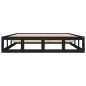 vidaXL Estructura de cama doble de madera maciza negra 135x190 cm