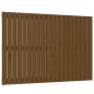 vidaXL Cabecero cama pared madera maciza pino marrón miel 127,5x3x90cm