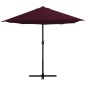 vidaXL Sombrilla de jardín palo de aluminio 460x270 cm rojo burdeos vidaXL Sombrilla de jardín palo de aluminio 460x270 cm rojo burdeos