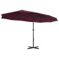 vidaXL Sombrilla de jardín palo de aluminio 460x270 cm rojo burdeos vidaXL Sombrilla de jardín palo de aluminio 460x270 cm rojo burdeos
