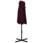 vidaXL Sombrilla de jardín palo de aluminio 460x270 cm rojo burdeos vidaXL Sombrilla de jardín palo de aluminio 460x270 cm rojo burdeos