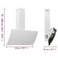 vidaXL Campana extractora de pared acero vidrio templado blanco 90 cm vidaXL Campana extractora de pared acero vidrio templado blanco 90 cm