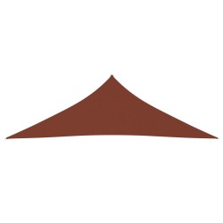 vidaXL Toldo de vela triangular tela Oxford terracota 5x5x6 m