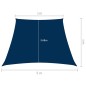 vidaXL Toldo de vela trapezoidal de tela oxford azul 3/5x4 m vidaXL Toldo de vela trapezoidal de tela oxford azul 3/5x4 m