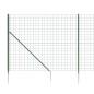 vidaXL Cerca de alambre con pinchos de anclaje verde 2,2x10 m vidaXL Cerca de alambre con pinchos de anclaje verde 2,2x10 m
