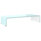 vidaXL Mueble TV/Elevador de monitor cristal verde 60x25x11 cm