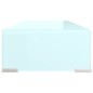 vidaXL Mueble TV/Elevador de monitor cristal verde 60x25x11 cm