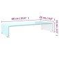 vidaXL Mueble TV/Elevador de monitor cristal verde 60x25x11 cm