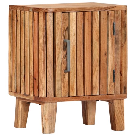 vidaXL Mesita de noche de madera maciza de acacia 40x30x50 cm