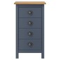 vidaXL Mesita de noche Hill madera maciza de pino gris 46x35x49,5 cm vidaXL Mesita de noche Hill madera maciza de pino gris 46x35x49,5 cm