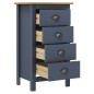vidaXL Mesita de noche Hill madera maciza de pino gris 46x35x49,5 cm vidaXL Mesita de noche Hill madera maciza de pino gris 46x35x49,5 cm